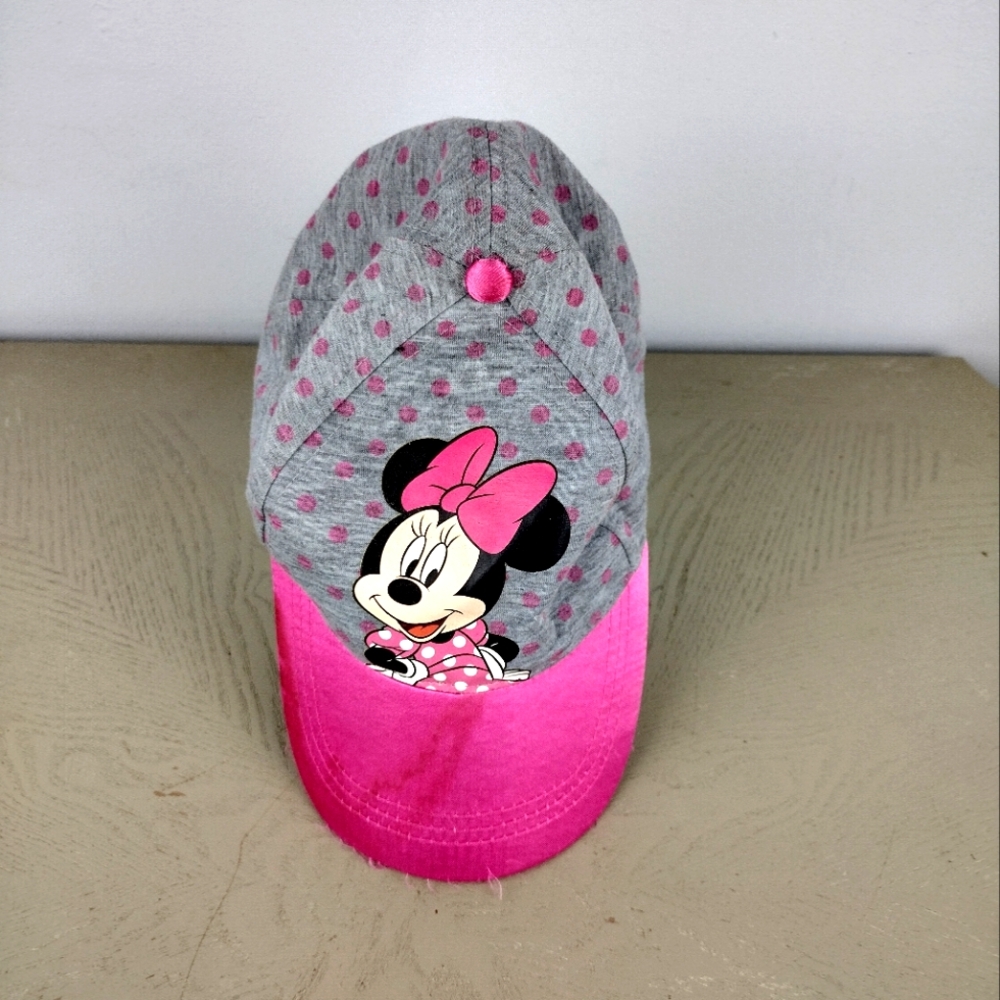 Disney Gray and Pink Polka Dot Cap